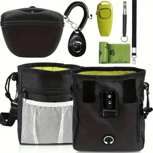 Dog Training Kit: Treat Pouch, Clickers, Silent Whistle, 2‑in‑1, Guide, Poop Bags