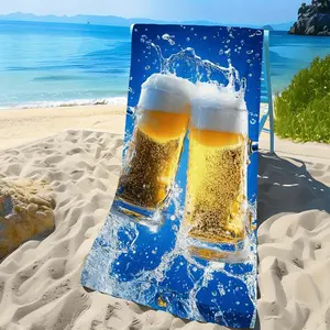 Themed Beach Towel: Summer Fun on The Go Suitable for Beaches, Swimming Pools, Camping - Essential for Travel, Yoga Accessory, Interesting Patterns, Quick-Drying Fabric