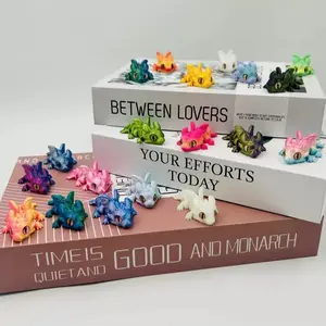 10pcs 3D Printed Small dragon, Length 6cm, PLA Material, Vibrant Colors, Joint movable,simulation eyes, lovely flying dragon pendant,Perfect for Holiday Decorations like Christmas, Easter, Valentine's Day, and Ornaments, Collectible Room Decor