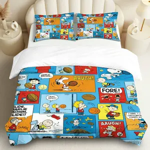 3PCS Duvet Cover Set, 1 Duvet+2 Pillowcases(Without filler),  Comic Fun Colorful Playful theme, Holiday bedding set,  Decor, Stylish Bedroom, Cozy Guest Room, Vibrant Living Space, Teenage Lounge