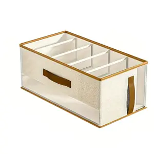 Foldable Multi Compartment Storage Box, Transparent Window, Closet Organizer, Durable Divider, Space Saving, Luxurious Item Holder, Foldable Storage Boxes