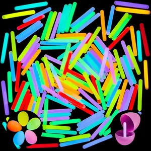200 Mini Glow Sticks(1.7"), 8 Colors, Small Glow in The Dark for Easter Eggs Party Favors,Easter Basket Stuffer Party Pack, Weddings Classroom Decorations Prizes