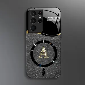 Suitable for [Galaxy S21 Ultra 5g] high-end MagSafe phone case🥰，Choose from any of the 26 letters， Minimalist, premium design—drop-resistant and fingerprint-proof YM99