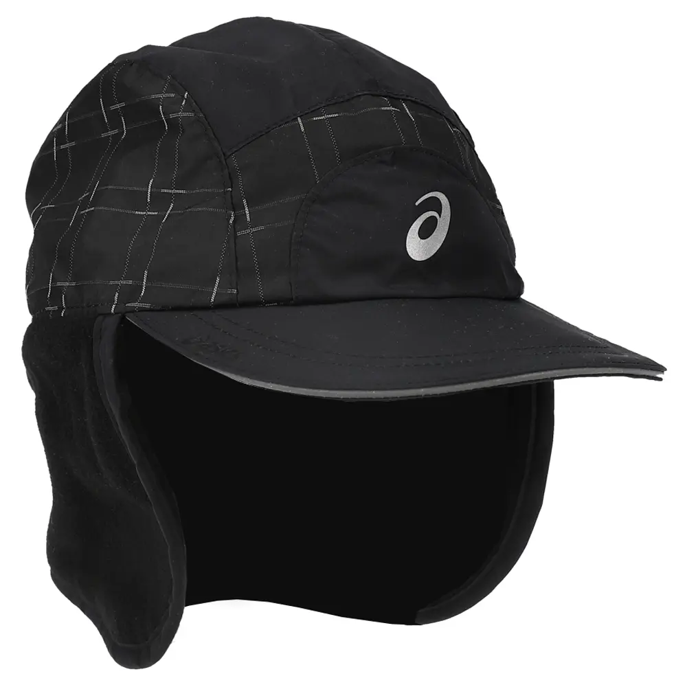 ASICS Mens Storm Shelter Fleece Cap Athletic Athletic Cap Fleece - Black