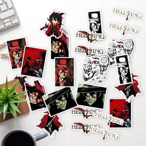 Stickers Pack 20 Pcs Hellsing Vinyl Guitar Laptop Skateboard Water Bumper Aesthetic Bike Car Waterproof Luggage Colorful Bottle