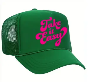 Take It Easy Trucker Hat, Cute Womens Hat & Accessories, Mom Gifts for Her, Drinking, Friends, Vacation, Vacay, Bachelorette Party Favors, Traveling, Travel, Christmas, Birthday, Funny, Baseball Cap, River, Beach, Fun Clothes