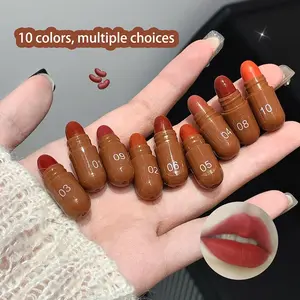 Mini Capsule Lipstick, 10pcs/set Matte Lip Gloss, Easy Coloring Lip Sticks, Suitable for All Occasions Lip Makeup, Girls and Women Cosmetic Makeup Accessories, Beauty Lipstick