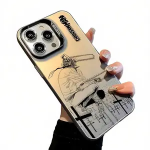 Anime C-Chainsaw M-Man Phone Case For iPhone 17 16 15 14 13 12 11 Pro Max Plus Colorful Gradient Soft TPU Back Cover Protection Personalized