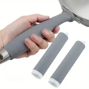 2-Piece Silicone Pot Handle Covers, Non-Slip Heat-Resistant Handles for Frying Pans, Durable Abs & No-BPA Kitchen Accessories, Easy Installation