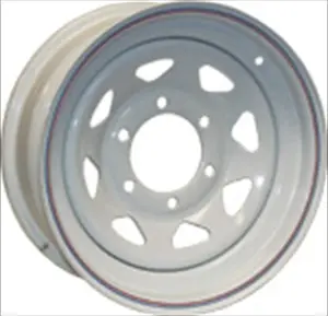 212 MAIN AMERICANA 20522 15x6 5-Lug White Spoke Wheel with Tire, Automotive Tire Repair & Fitting Tool Component, Car Accessory
