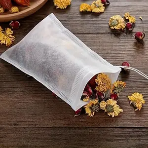 Disposable Tea Bag (100pcs/set), Clear Tea Infuser Bag with Drawstring, Tea Strainer Bag, Tea Making Tool for Home Kitchen Restaurant