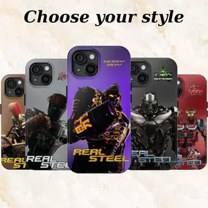 Real Steel Phone Case (5 Designs) Atom Zeus Midas Twin Cities Noisy Boy, Tough Shockproof Protective Cover, Gift for Men, Compatible with iPhone 7-17 (Pro/Pro Max/Plus/Mini/SE)