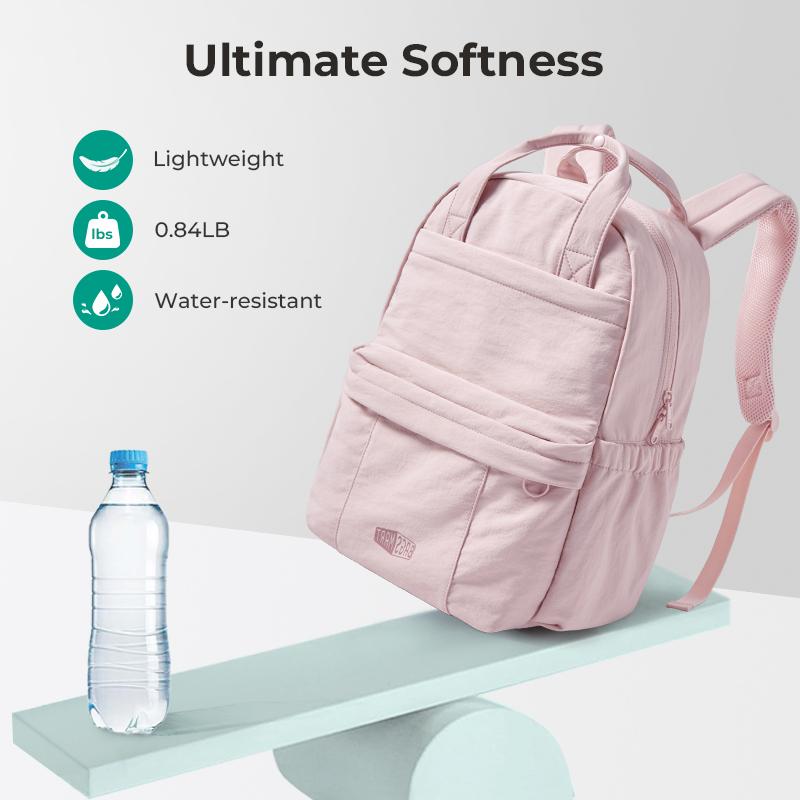 【NEW IN】BAGSMART Chic 15.8L Waterproof Casual College Backpack Fits 14.3" Laptop & 40 oz Water Bottle Lightweight 0.84lbs Travel Backpack for Adults TikTokShopHolidayHaul