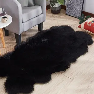 Creative Long Flower Shaped Faux Fur Rug, Non-slip Soft Floor Mat, Decorative Carpet for Home Living Room Bedroom, Room Decor, Fluffy Area Rug, Decorative Rugs, Shaggy Rug