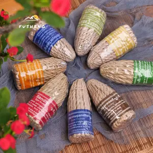 Nepal plant herbal rope incense, Indian Himalayan natural handmade aromatherapy ambient incense for meditation and manifestation, 50 sticks