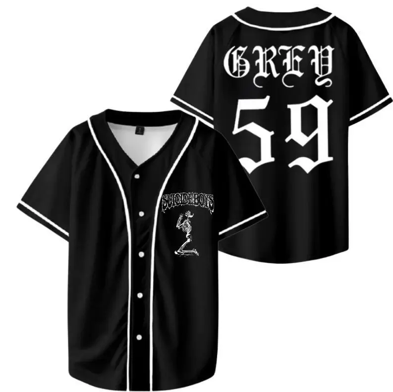 Grey 59 SuicideBoyz 2024 Tour Baseball Jersey, Unisex Fan Shirt, Limited Edition, Hip Hop Concert Tee, Casual Streetwear Jersey for Men & Women