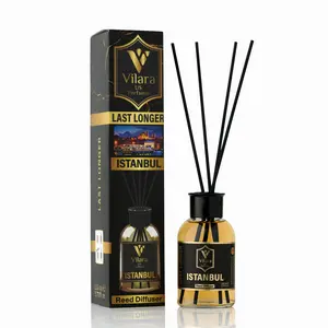Istanbul Reed Diffuser Set - Luxury Reed Diffusers for Home - Natural Sticks, Long-Lasting Scent - Bathroom, Bedroom, Living Room Decor for Table, Shelves, Nightstand - 110 ml (3.72 fl oz)