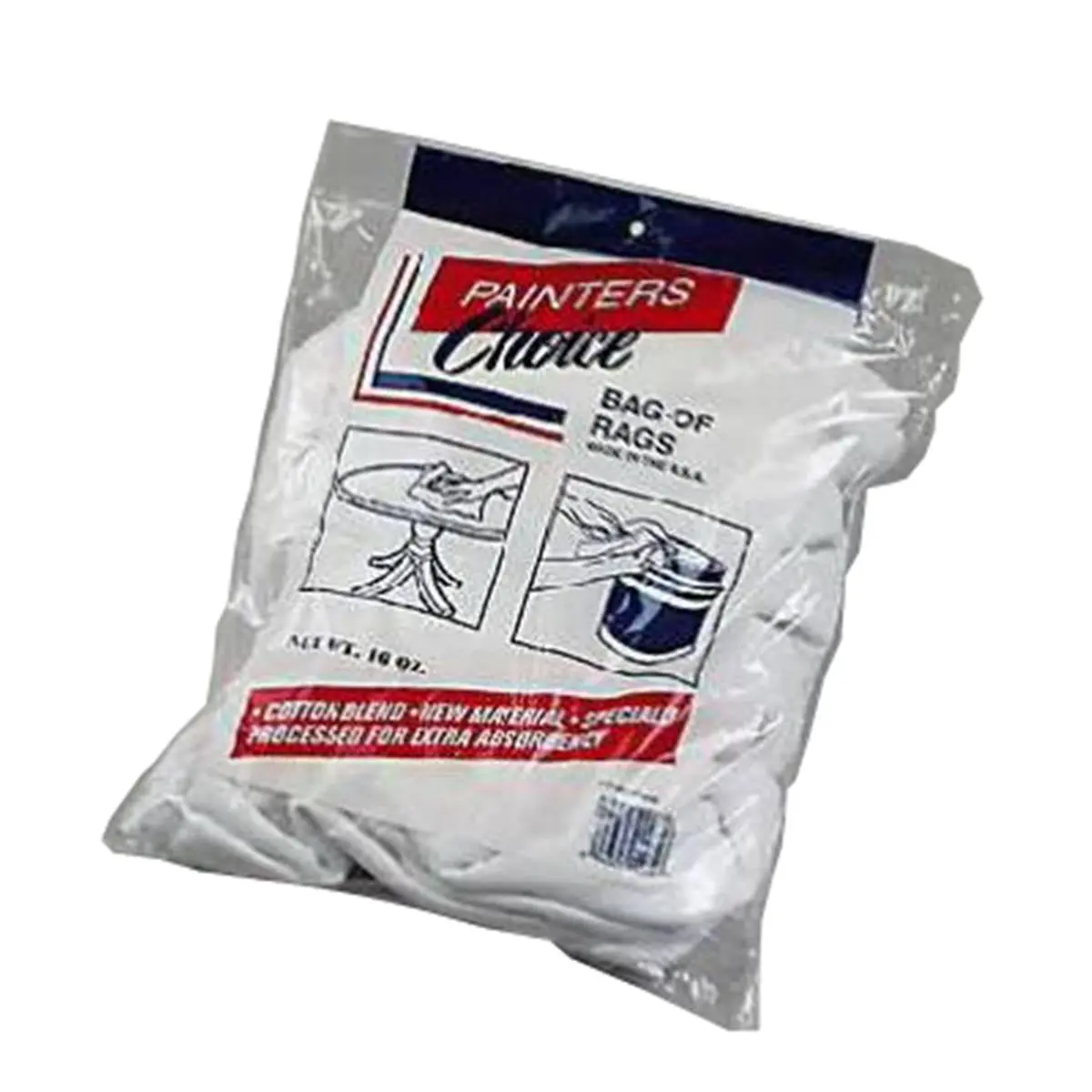 212 MAIN Soft 0.5 lbs White Washed & Bleached Cotton Rag - Extra Absorbent Consumer-Grade Cleaning Cloth, Lint Removal Tool, Painting Aid