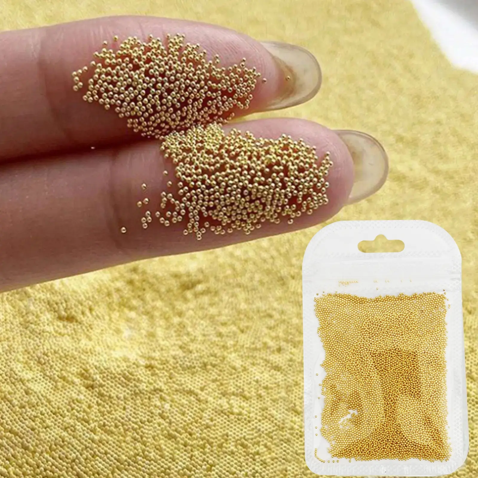 5000pcs 3D Nail Caviar Beads For Nail Art Mini Nail Ball Beads Gold Nail Studs DIY Decorations Accessories Nail Embellishments Nail Charms Nail Gems Nail Supplies Gold，silver Nail Design Diy Nails Art