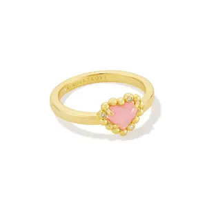 Kendra Scott Anna Framed Band Ring - Mauve/Gold Size 7