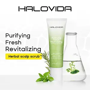 Halovida BIOVOLUME128, Biotin, Rosemary Mint Herbal Scalp Scrub Shampoo for Scalp Calming, Natural Volume Boosting, Deep Cleansing & Hair Refreshing All-in-One,Gentle,Paraben-Free, Gentle Formula,Holiday Haul, 150g