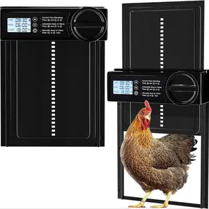 Automatic Chicken Coop Door, Outdoor Intelligent Timer Electric Timing Opener, Auto Chicken Door Farm Automatic Management Tool, Chicken Cage