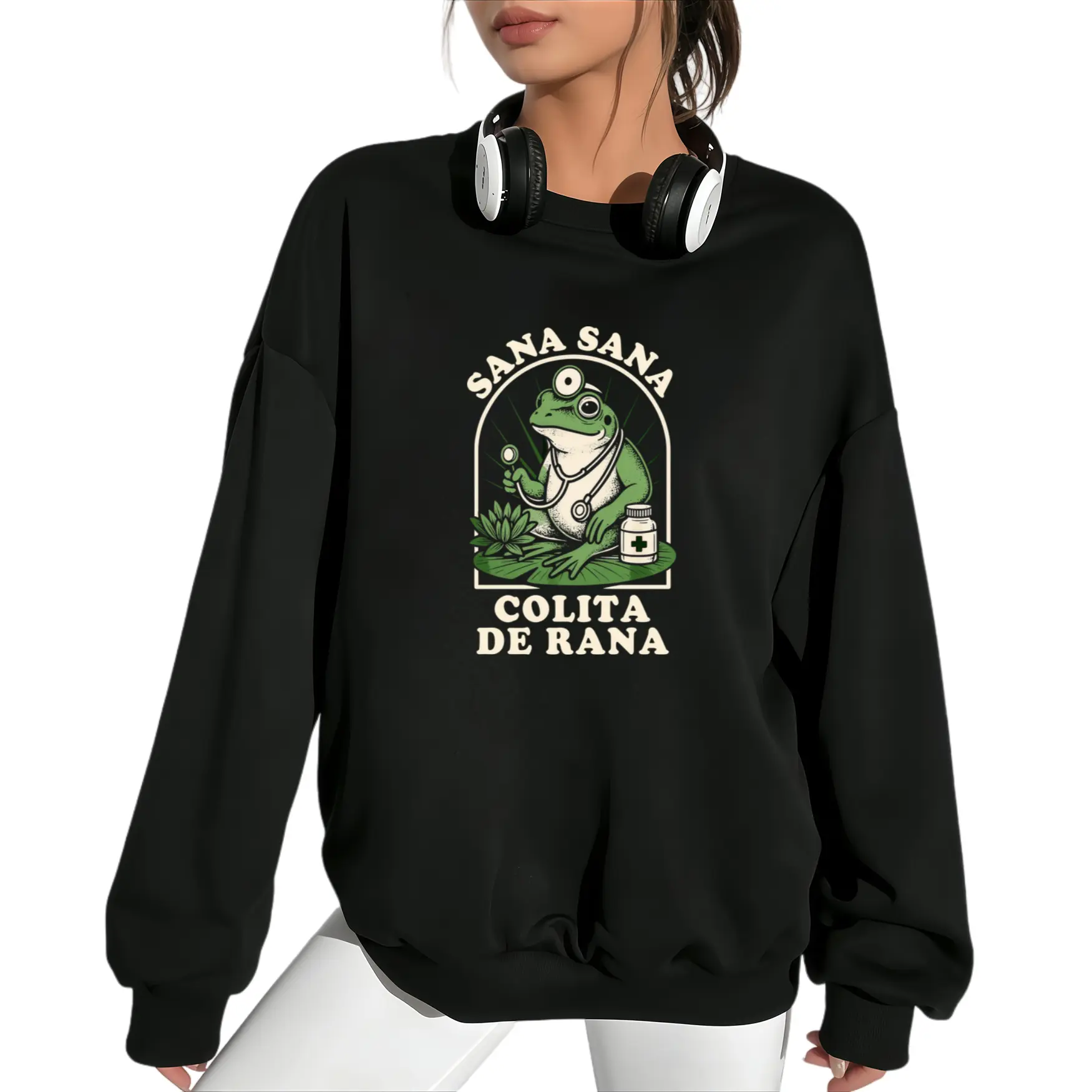 Funny Latina Long Sleeve Sweatshirt – Sana Sana Colita De Rana, Perfect Mexican Mom & Enfermera Gift