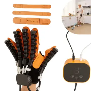 Professional Medical Rehabilitation Robotic Glove for Stroke Recovery and Hand Relaxation - Mirror Image Training, Fingertip Control, USB Charging with LCD Display, User Friendly Design, Rotary Switch Controls