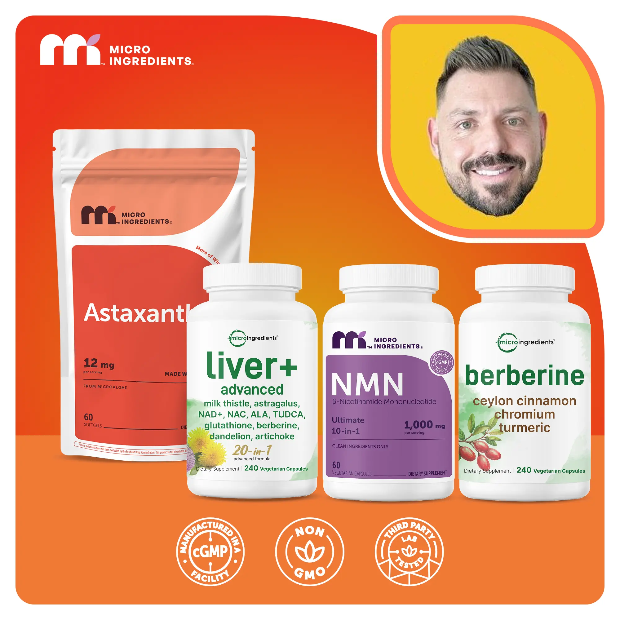LiverAdv 240 + Berberine 240 + NMN 60 + AST12mg-60