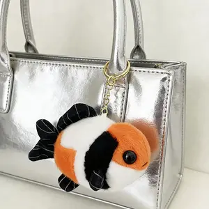Lucky Koi Plush Keychain, Cute Fish Charm,Cartoon Gift, Suitable for Bags and Keys,Adorable Toy Accessory, Bag Charms