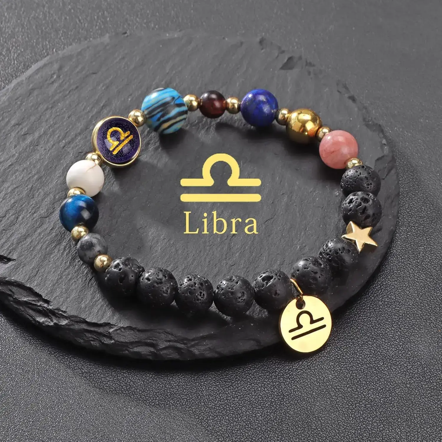 Zodiac Beaded Bracelets for Women, 12 Constellations Crystal Stone Bracelet for Birthday Zodiac Gifts, 18k Gold Constellation Charm Bracelet Jewellery Zodiac Beaded Bracelets for Women, 12 Constellations Crystal Stone Bracelet for Birthday Zodiac Gifts, 18k Gold Constellation Charm Bracelet Jewellery