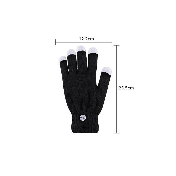 LED Gloves Colors Light Show Rave Light Finger Lighting Flashing Glow Mittens Contains 4 batteries light-up finger glove