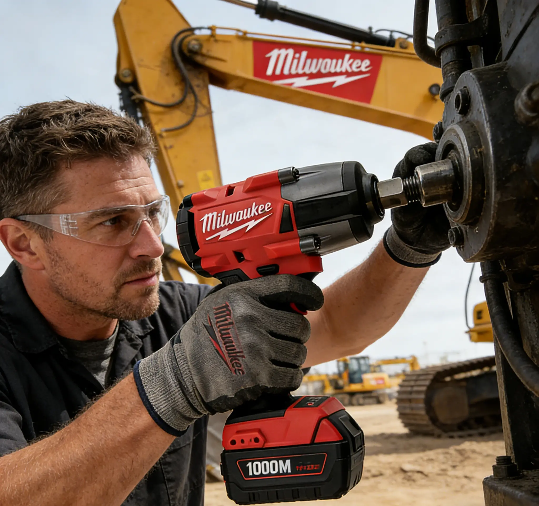 Milwaukee | 1000Nm | 1/2″ M18 HIGH TORQUE Impact Wrench  Includes 1x 6.0Ah Battery + M12-18 Charger | Brushless Motor / Auto Shut-Off Control | Agricultural Implement Repair, Flange Bolt Tightening