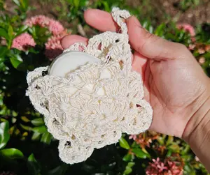 Mexican Ixtle Soap Saver Pouch Handcrafted Crochet Design for Bathroom Decor and Soap Storage