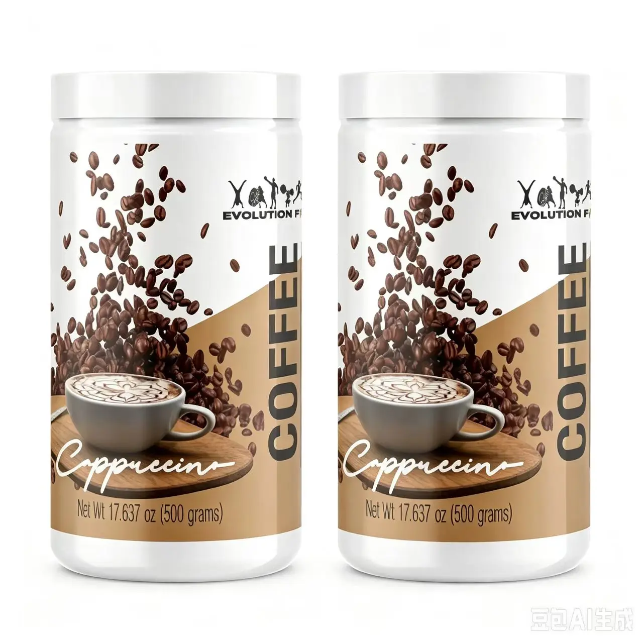 Evolution Coffee Cappuccino Flavor Beverage Creamy with L-Carnitine a Dietary Supplement Product