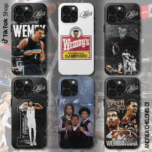 Wemby Basketball Signature Phone Case, Victor Dylan Stephon Phone Cover, San Antonio Step Bros Basketball Game 17 Air Pro Max