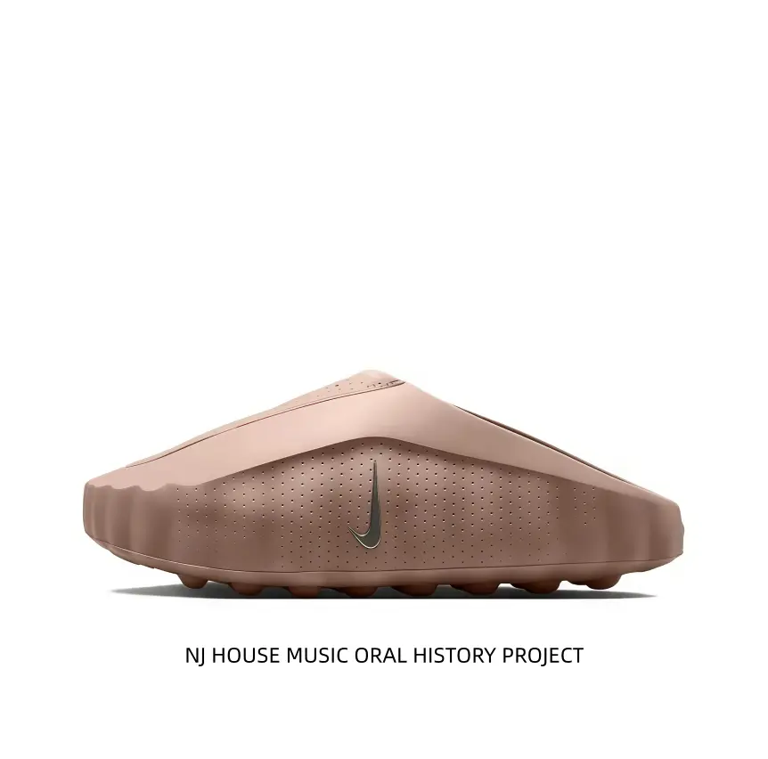 Soft nude slip-on clogs with breathable perforated upper. Unique wavy thick midsole delivers gentle cushioning, ideal for home wear, outdoor walks and casual summer daily matching.