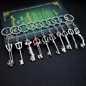 2pcs Kingdom Hearts Keychain Sora Key Keyblade Keyring Keychains for Men Game Accessories Car Key Ring Pendant llaveros