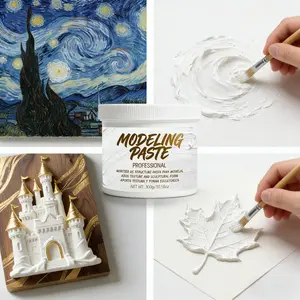 Modeling Paste (3D Texture Acrylic Medium) for Canvas Fluid Art and Oil Painting, DIY Craft Supplies, Handmade Art Materials