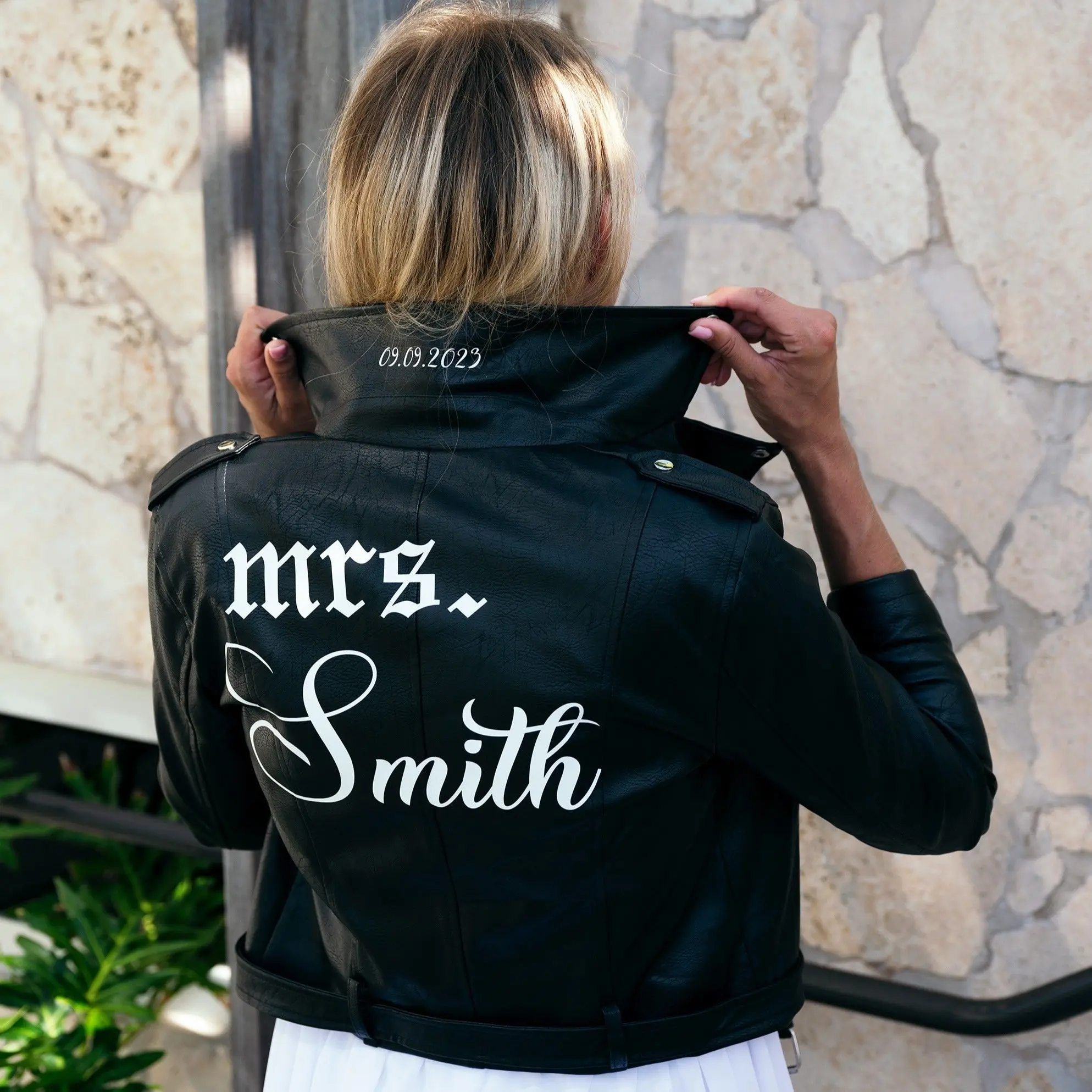 Faux Leather Mrs Jacket