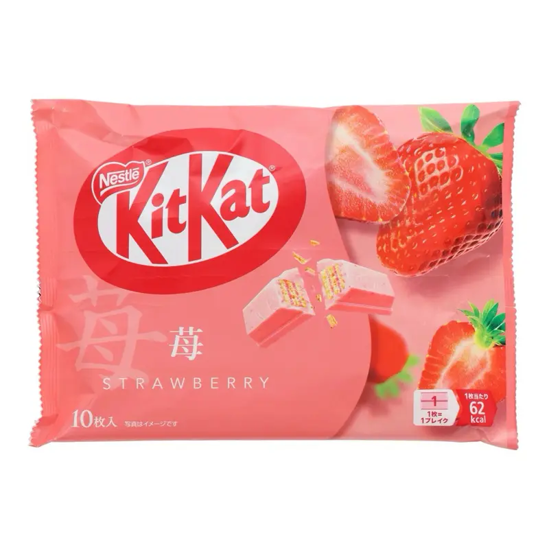 Nestlé KitKat Strawberry Flavor Wafer Candy, 10 Pieces (Japan)