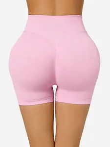 Yoga Shorts High Waistband Butt Lifting for Yoga Fitness & Everyday Wear Breathable Fabric Machine Washable Sports Shorts High Waistband Butt Lifting