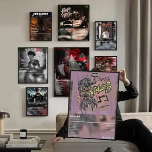 Rapper G-Glokk40Spaz Album Cover Poster HD Waterproof Sticky Wall Art | High-Quality Aesthetic Print for Living Room, Bedroom, Bathroom & Hallway Decor | Trendy & Easy-to-Apply | Durable Gift Idea for Home Decoration