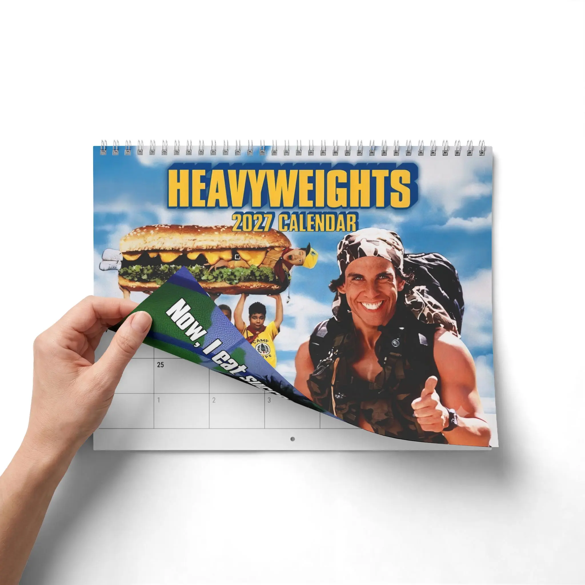 Heavyweights Movie 2027 Calendar Funny Gift, Retro Comedy Decor, Pop Culture Wall Art, Heavyweights 1995 Movie Print Gift, Funny 2026 Calendar, Vintage Movie Comedy Calendar 2026