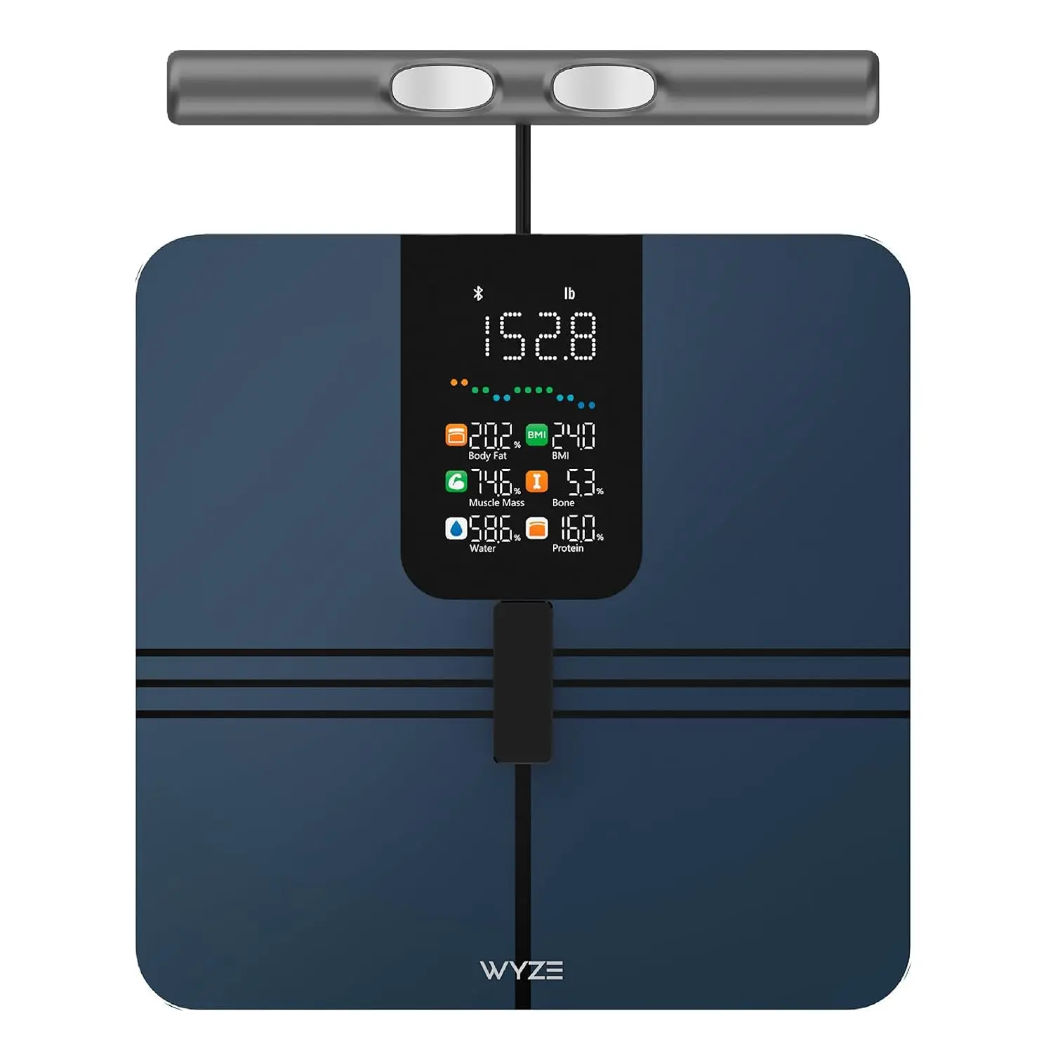Wyze Smart Digital Weight Scale with Handle, 8-Electrode BodyScan Bluetooth Scale - Segmental Analysis, BMI, Body Fat, Muscle Mass Tracking, 4.7-in LED Display, 400 lbs Capacity