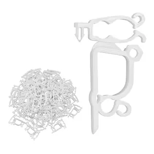 VEVOR Christmas Light Clips, 200 Pack, Weatherproof Holiday Outdoor Lighting Hanging Hooks, Mount to Shingles & Gutters, for C3, C4, Mini, Outside String Lights, Christmas Decoration, No Tool Required