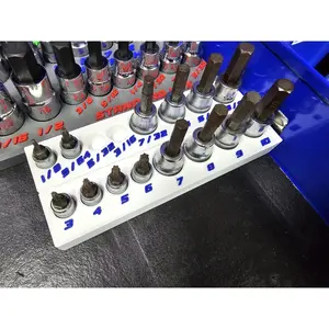Magnetic Ball End Hex Socket Organizer – Fits Icon 59755 56581 59732 56585 | 3/8 Drive 3D Printed Holder | Toolbox Storage