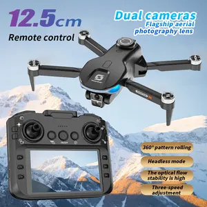 XS8 Drone with 4.3" Screen Remote Control, Dual Camera, Optical Flow Positioning, One-Click Takeoff/Landing, 360° Roll, Foldable FPV Drone for Beginners