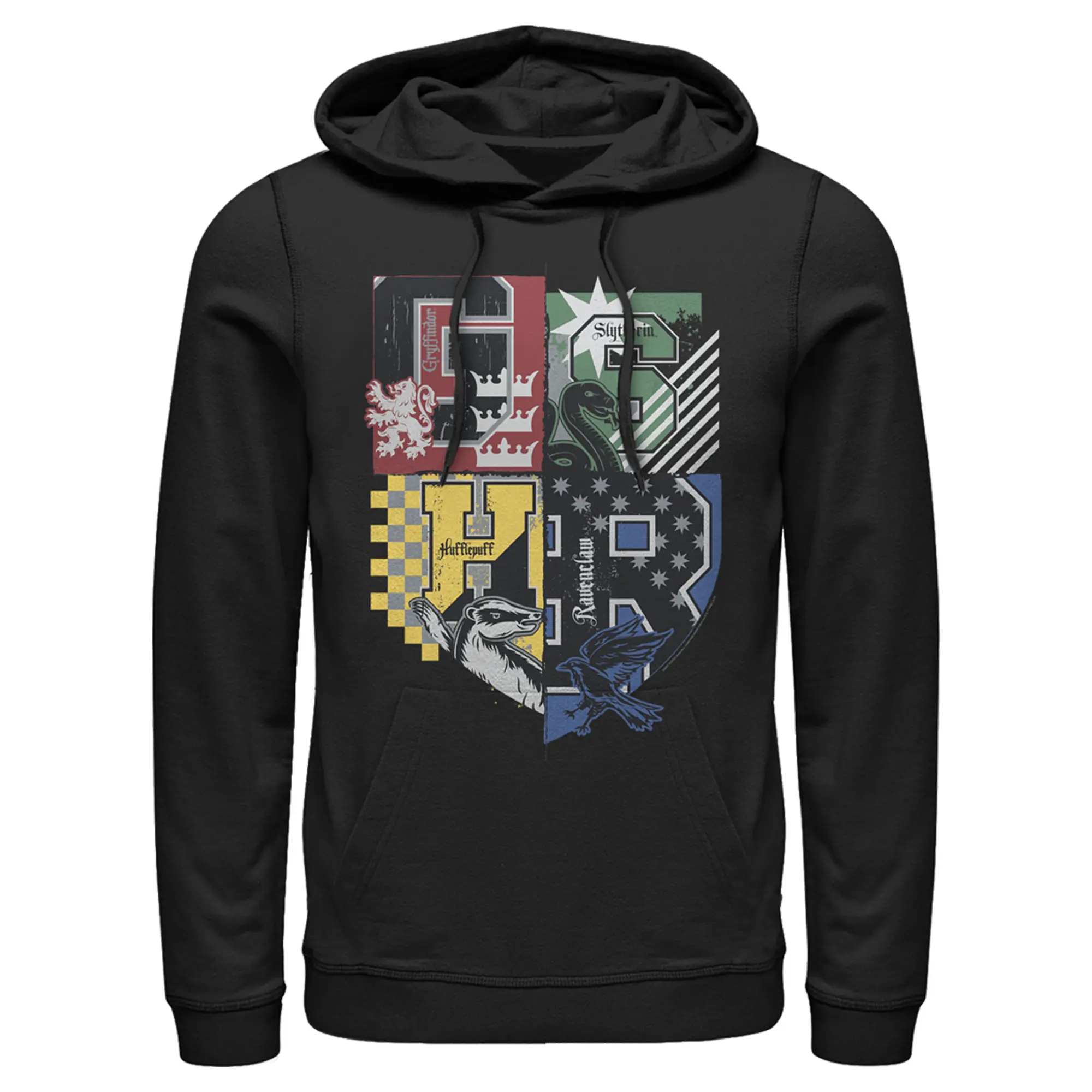 Men's Harry Potter House Crests Shield Pull Over Hoodie