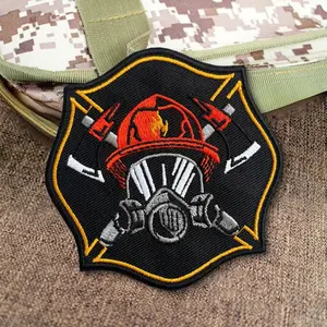 Fire Firefighter Morale Tactical Patch Hook Loop Embroidery Patches Military Badge Chevron Backpack Stickers Appliques